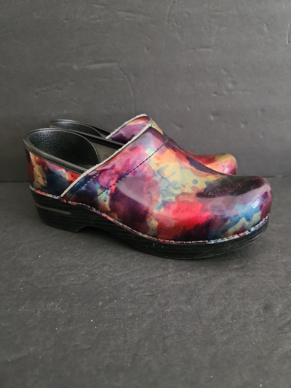 Dansko Professional Clogs Size 39 Watercolor Splash Nursing US 8.5-9 - Picture 4 of 8